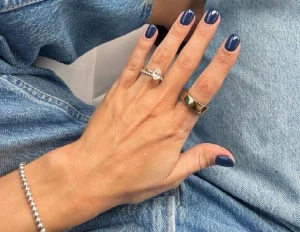 ногти navy blue