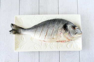 Дорадо на сковороде гриль