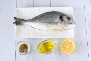 Дорадо на сковороде гриль