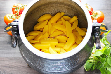 Картошка с мясом в афганском казане