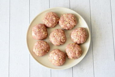 Котлеты с овсяными хлопьями и фаршем