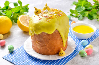 Лимонная глазурь для кулича