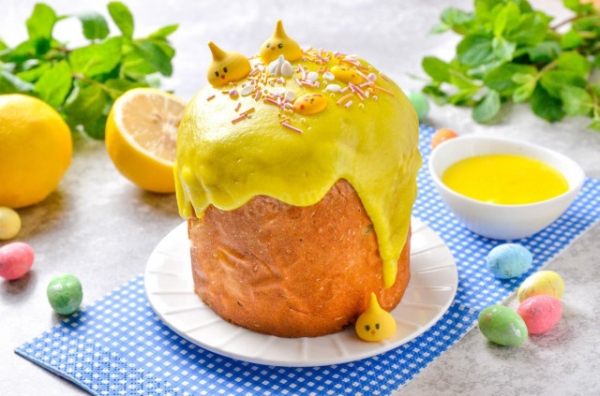 Лимонная глазурь для кулича