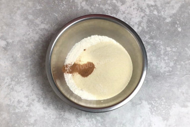 Насыпной пирог с яблоками