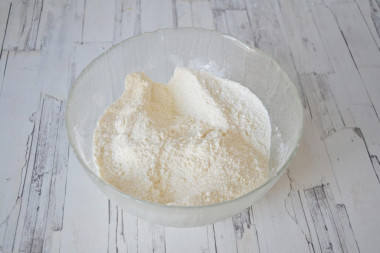 Насыпной пирог три стакана с яблоками