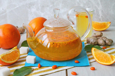 Облепиховый чай с имбирем