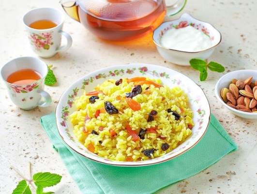 Плов с курагой и черносливом