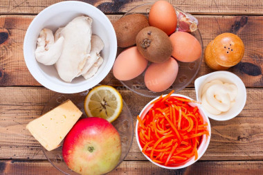 Салат Малахитовый браслет с киви