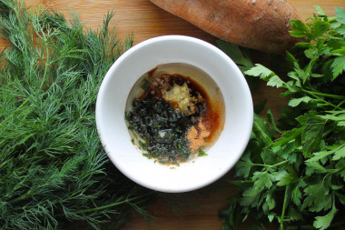 Сладкий батат запеченный в духовке с сыром