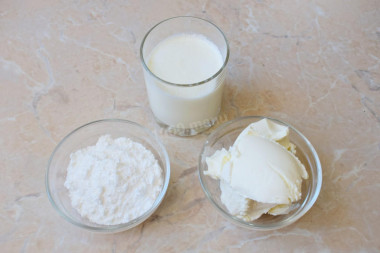 Сливки и творожный сыр крем для торта