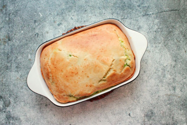 Заливной пирог с яйцом в духовке