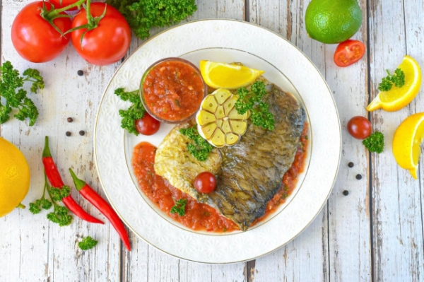 Филе карпа в духовке