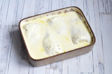 Кальмары фаршированные креветками с сыром и рисом