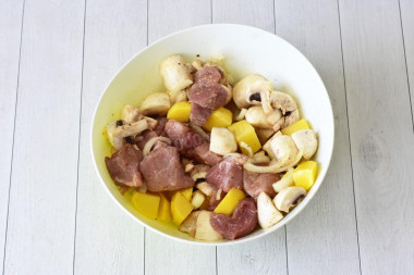 Картошка с мясом в аэрогриле