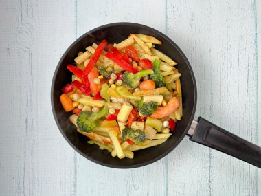 Картошка с замороженными овощами