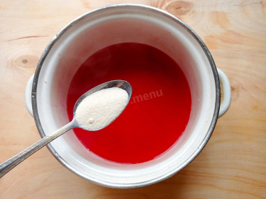 Клюквенный мусс с манной крупой