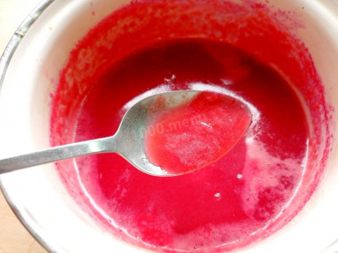 Клюквенный мусс с манной крупой