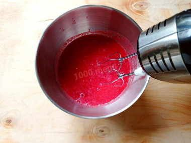 Клюквенный мусс с манной крупой