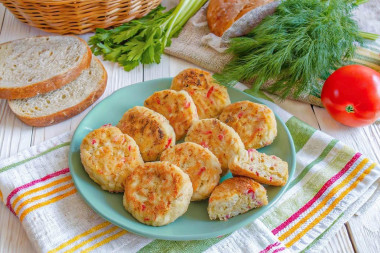 Котлеты из крабовых палочек с сыром