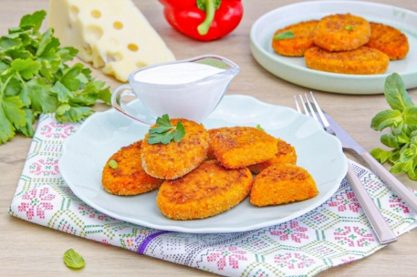Котлеты из моркови с сыром