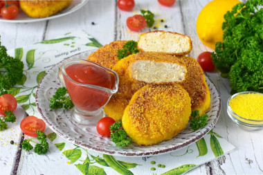 Куриные котлеты в панировке