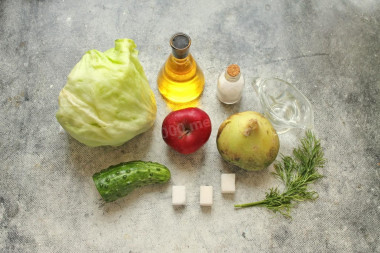 Салат с редькой и яблоком