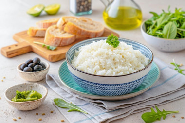 Сливочный рис на сковороде