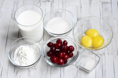 Заварной крем с вишней