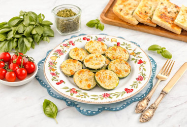 Кабачки с сыром в аэрогриле