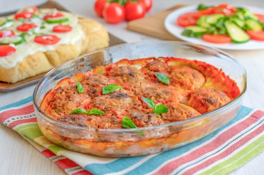 Ленивые голубцы с фаршем капустой и рисом в духовке