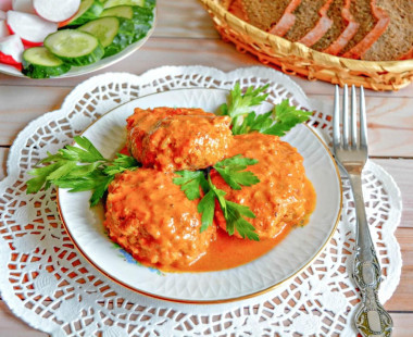Очень ленивые голубцы с капустой рисом на сковороде
