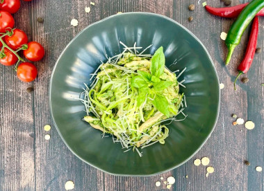 Паста из кабачков с курицей ПП