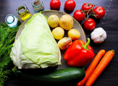 Рагу овощное с капустой и с картошкой