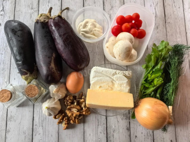 Рулетики из баклажанов с разными начинками