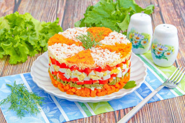 Салат крабовые палочки сыр морковь