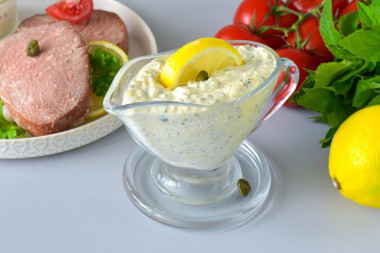 Соус Тартар с майонезом и солеными огурцами