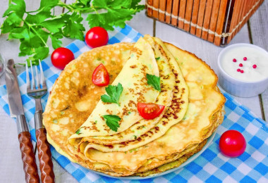 Блины из кабачков на сковороде