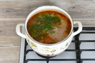 Харчо с грецкими орехами