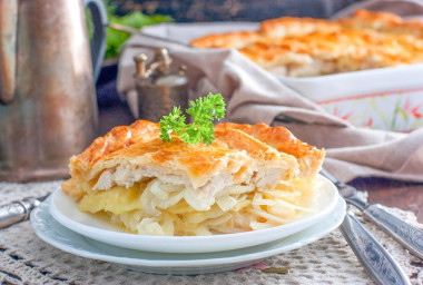 Кубите пирог с курицей