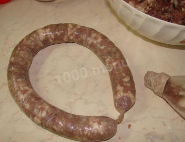 Домашняя колбаса в духовке