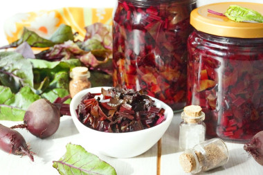 Маринованная ботва свеклы на зиму