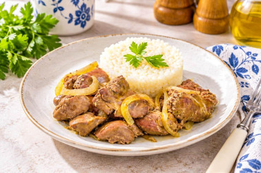 Печень в банке с луком в духовке