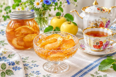 Прозрачное варенье из яблок дольками на зиму