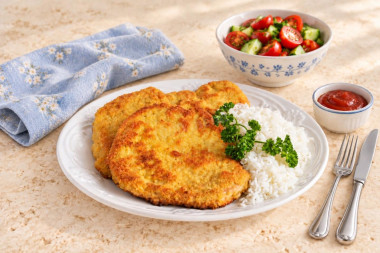 Шницель из свинины на сковороде