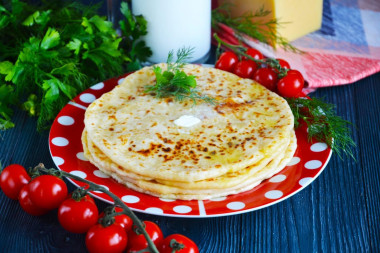 Хачапури на кефире на сковороде с сыром