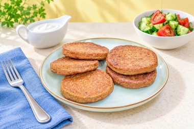 Котлеты из куриной печени на сковороде